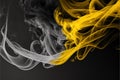 Abstract Flames: A Dynamic Burst of Colorful Smoke on Black