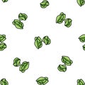 Mystic green peridot crystal vector seamless pattern. Hand drawn birth stone geology crystal background. Trendy magic mineral