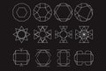 Mystic Logos symbols design set Royalty Free Stock Photo
