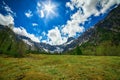 Mystic mountain landscape at sunshine