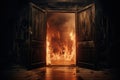 mystic open door to hell AI generated Royalty Free Stock Photo