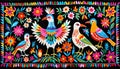 Mystic pattern design spiritual bird life landscape