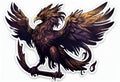 Mystic raven sticker. AI Generated