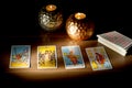 Mystic ritual with tarot cards, Fortune telling