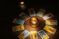 Mystic ritual with tarot cards, Fortune telling