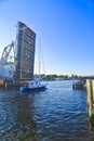 Mystic River Bascule Bridge Connecticut Royalty Free Stock Photo