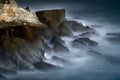 Mystic rocks and frozen water Royalty Free Stock Photo