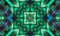 Mystic sign kaleidoscope, Seamless crossing lines pattern. Green Cross kaleidoscope