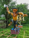 Mystic statue of Ogoh Ogoh showing negative energy and evil for parade of Nyepi Day. Bali Ogoh Ogoh is a giant creature.