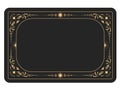 Mystic style banner with ornamental border, tarot cards style frame, esoteric border