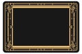 Mystic style blank banner with ornamental border, rear side od tarot cards frame, esoteric border