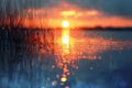 Mystic Sunset Reflection Royalty Free Stock Photo