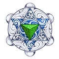 Mystic symbol with pattern
