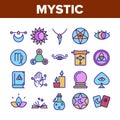 Mystic Symbol Tool Collection Icons Set Vector Royalty Free Stock Photo