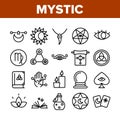 Mystic Symbol Tool Collection Icons Set Vector Royalty Free Stock Photo