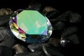Mystic Topaz Faceted Gemstone Royalty Free Stock Photo