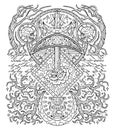 Mystic vector illustration with gothic and esoteric symbols