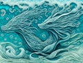 Mystic water creature, Generative AI Illustration Royalty Free Stock Photo