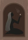 Mystic women - feminine concept illustration