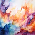 a mystical abstract watercolor painting with ethereal otherwor