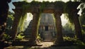 Ancient Temple Gateway in Jungle Royalty Free Stock Photo