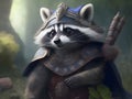 Mystical Bandits: Captivating Fantasy Raccoon Portraits