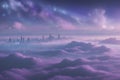 A mystical city built on clouds.