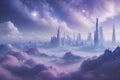 A mystical city built on clouds.