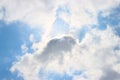 Mystical clouds in the blue sky