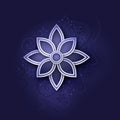 Mystical Cosmic Flower, Deco Element Royalty Free Stock Photo