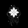 Mystical Cosmic Flower, Deco Element Royalty Free Stock Photo