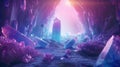 The mystical crystal cave and its majestic podium exude an aura of mystery and wonder drawing in curious onlookers with