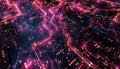 Mystical 3D render of biointegrated circuitry displaying organic data flows