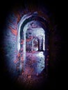 Mystical door in old fort. Royalty Free Stock Photo