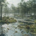 Mystical Enchantment: Hyper-Realistic Louisiana Swamp Landscape