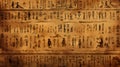 Mystical Engravings: AI-Generated Papyrus Adorned with Egyptian Hieroglyphs