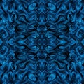 Mystical ethnic seamless intricate pattern of blue scales Royalty Free Stock Photo