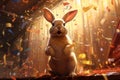 Mystical Fairy cute rabbit. Generate Ai