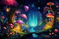 Mystical Fairy forest. Generate Ai