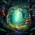 Mystical Forest Illustration