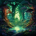 Mystical Forest Illustration