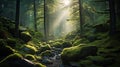 Mystical forest scenery