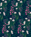 Mystical forest seamless pattern.