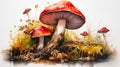 Fairy Palace: A Poisonous Wonderland of Red-Capped Mushrooms and