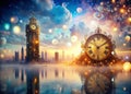 Mystical Fusion of Time Place and Date A Surreal Exploration of Reality and Perception Royalty Free Stock Photo
