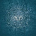 Mystical occult symbol. Royalty Free Stock Photo