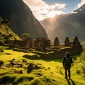 Mystical Incan ruin nestled in the Andean mountains