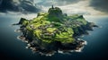 Mystical Island A Castle Amidst Enchanting Landscapes