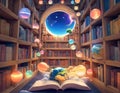 Mystical Library Portal Royalty Free Stock Photo