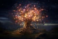 Mystical Magic tree. Generate Ai